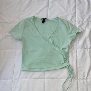 Forever 21 deep v neck short sleeve shirt